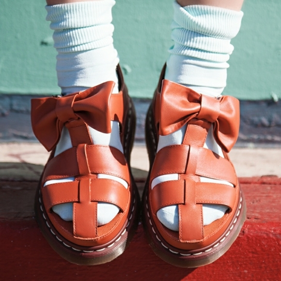 Dr. Martens x Agyness Deyn platform bow sandals